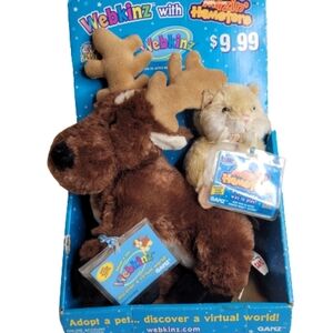 Ganz Webkinz Reindeer Plush Stuffed Animal with Mazin Hamster